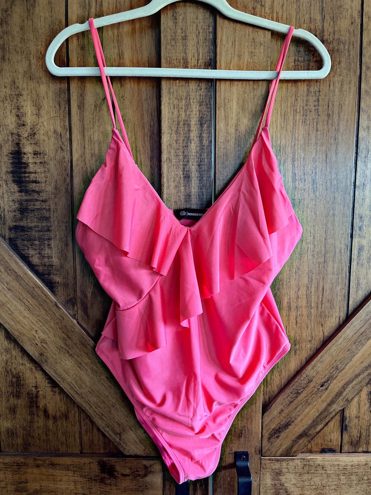 Pink Surplice Swimsuit