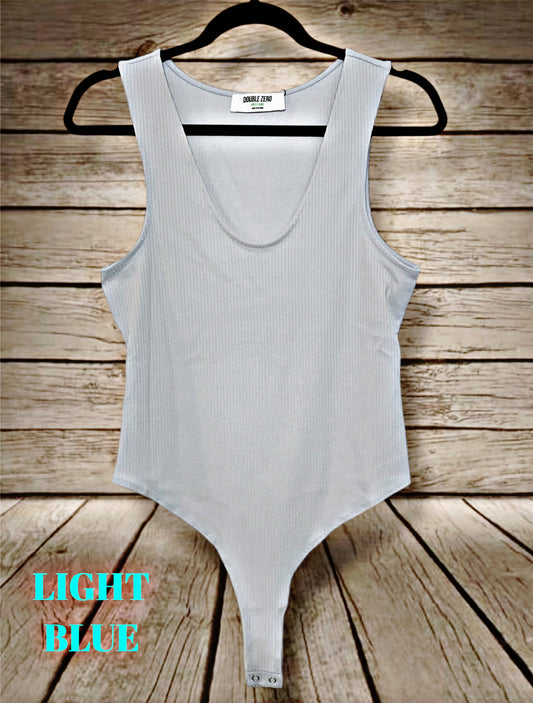 Light Blue Tank Bodysuit