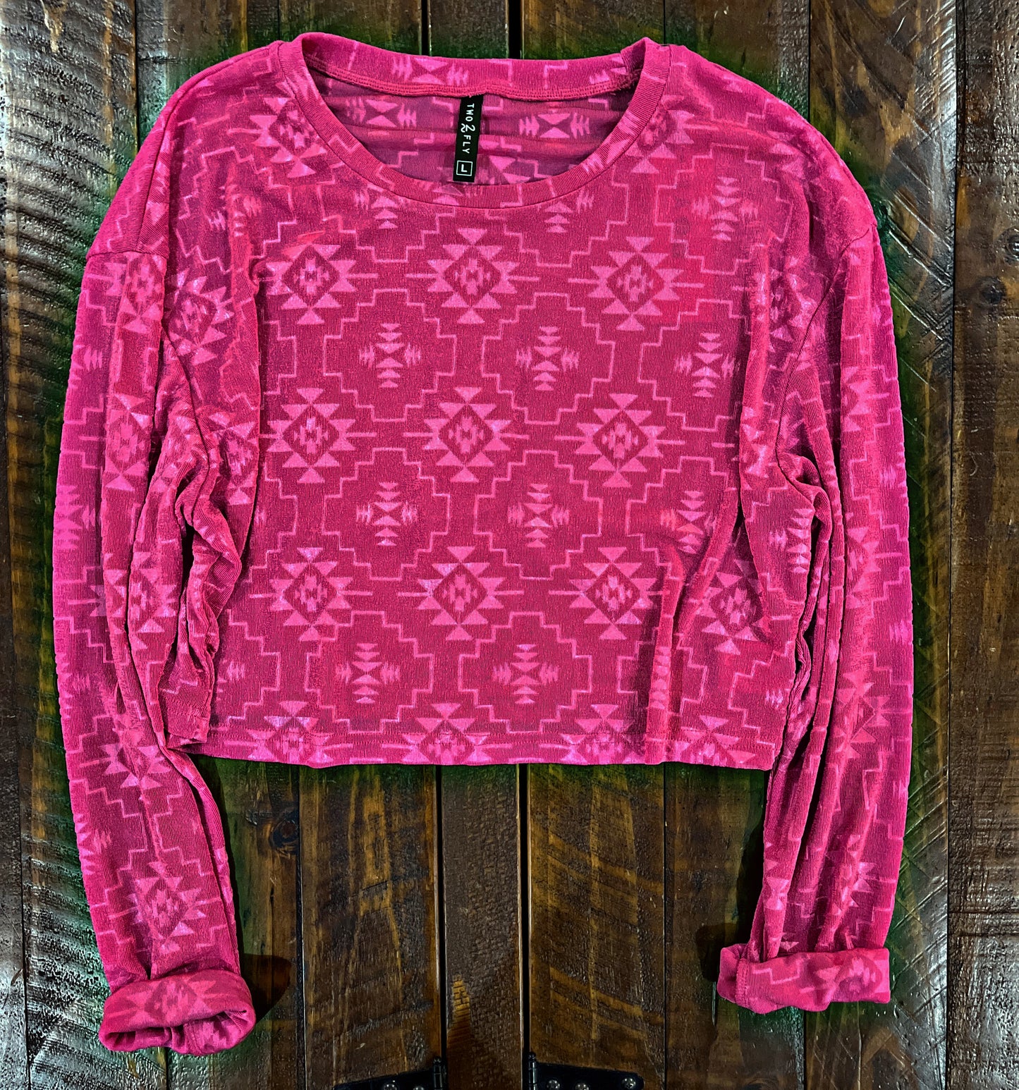 Crop Aztec Pink Top
