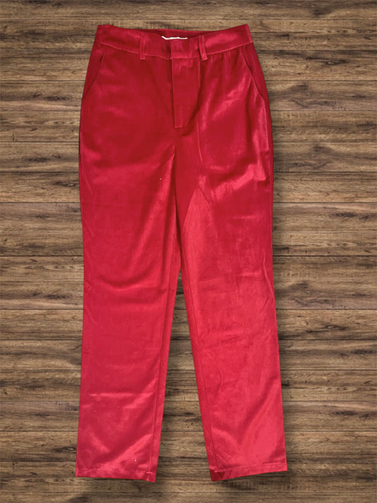 Red Velour Pants