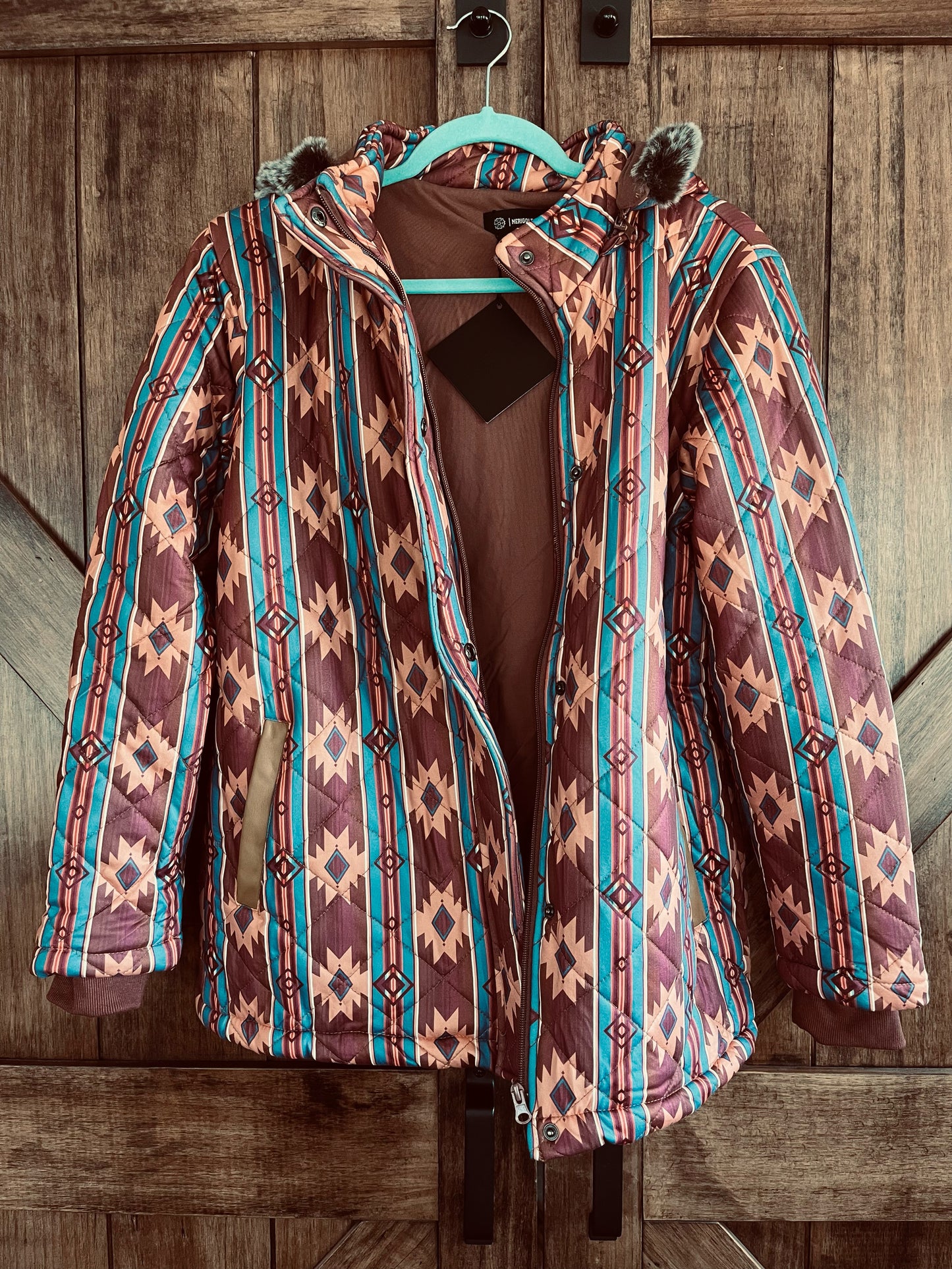 Aztec Hooded Coat