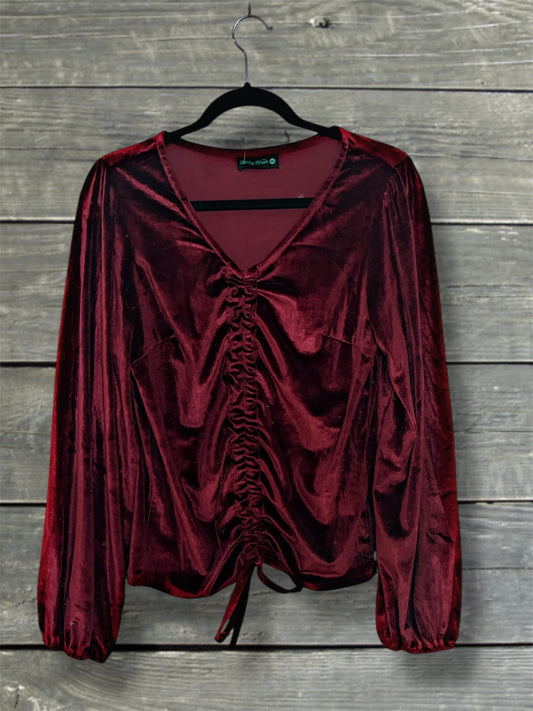 Burgundy Velvet Top