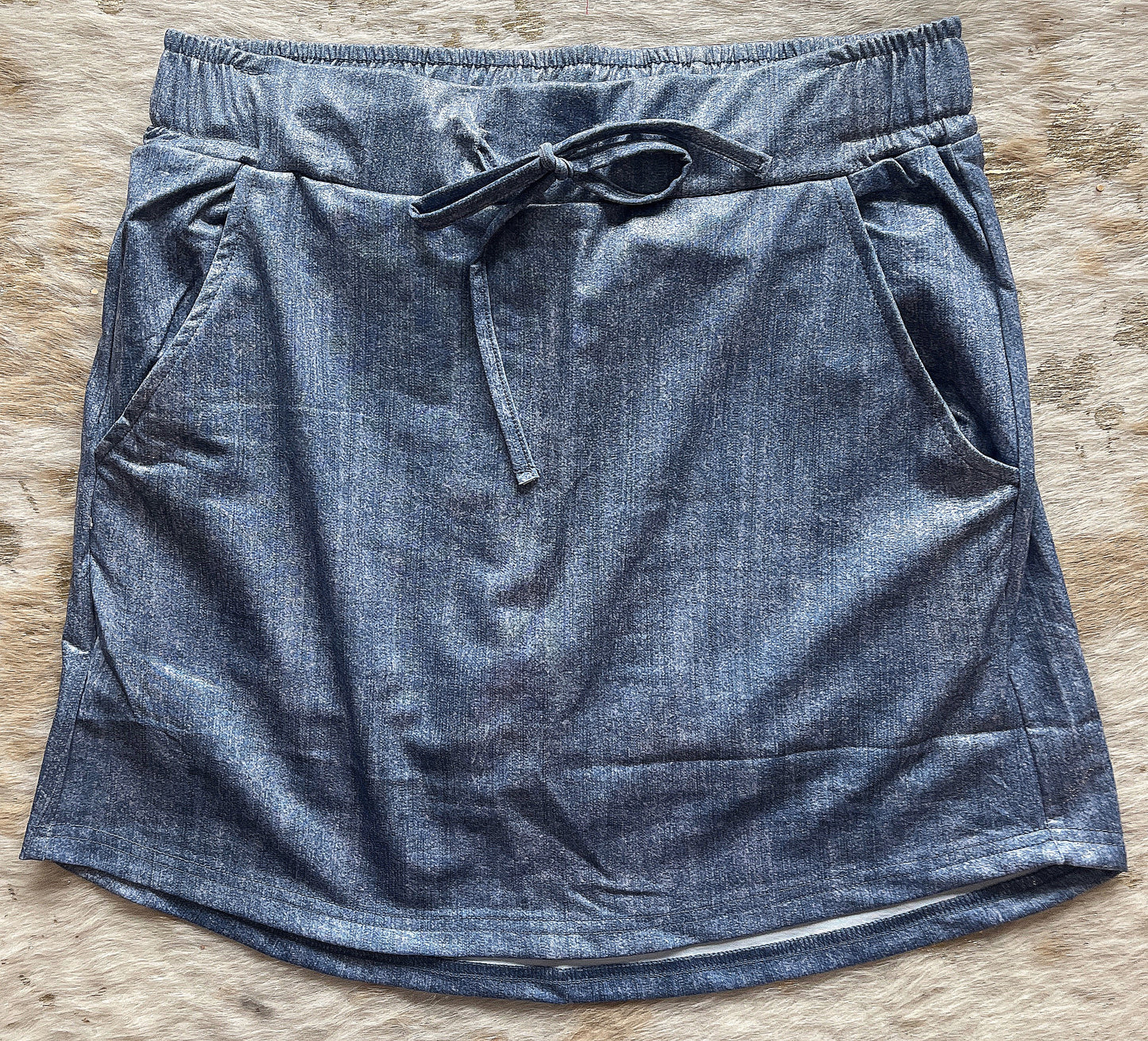 Denim Blue Athletic Skort