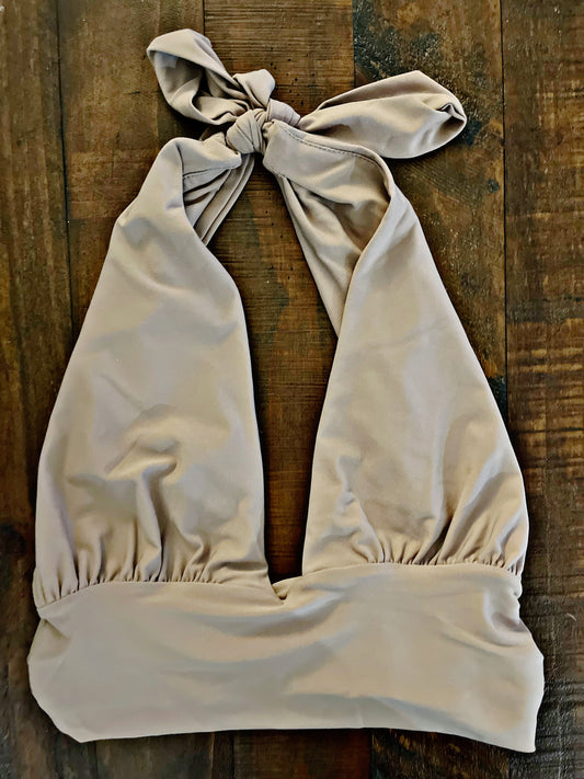 Light Mocha Halter Top