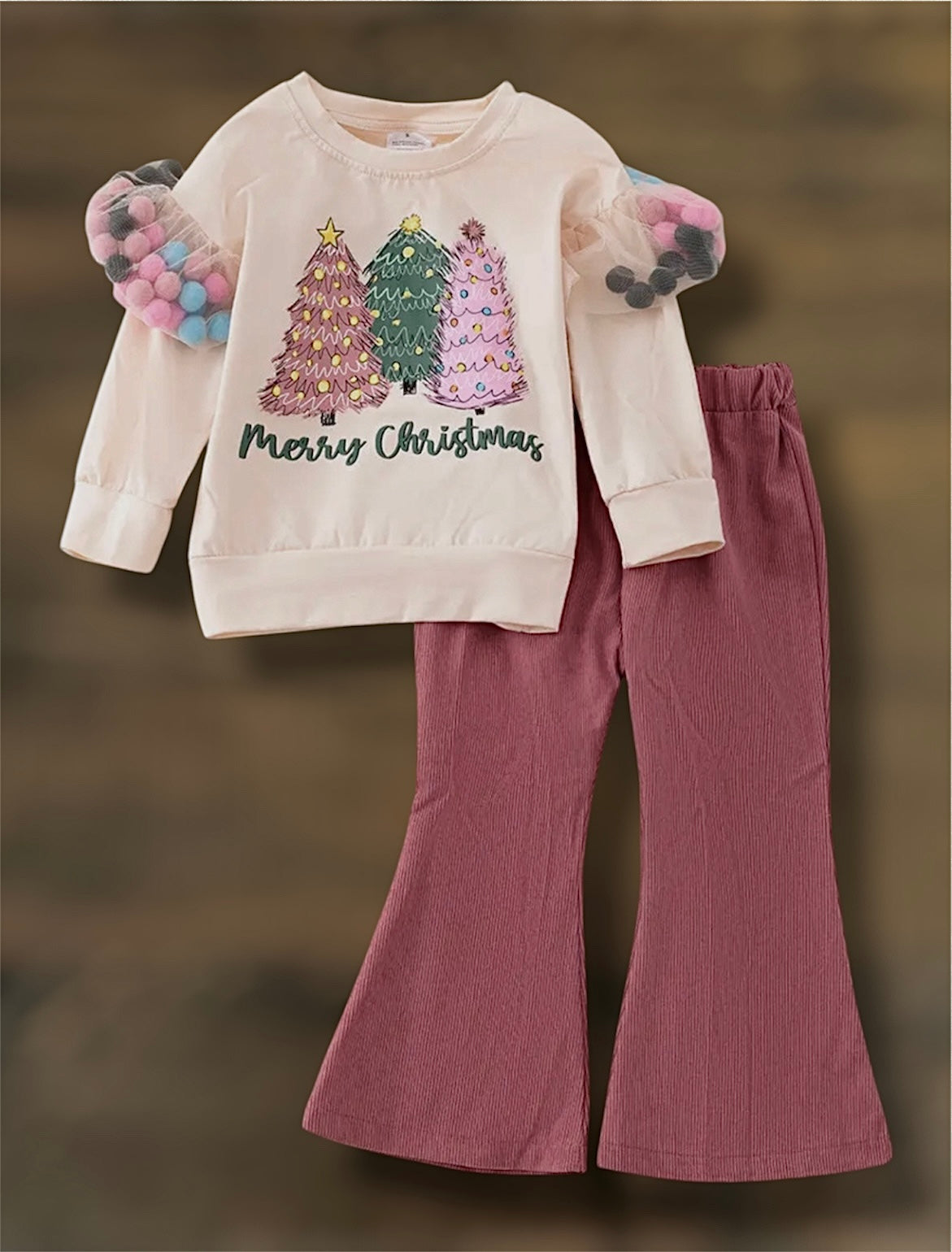 Merry Christmas Little Girls Outfit
