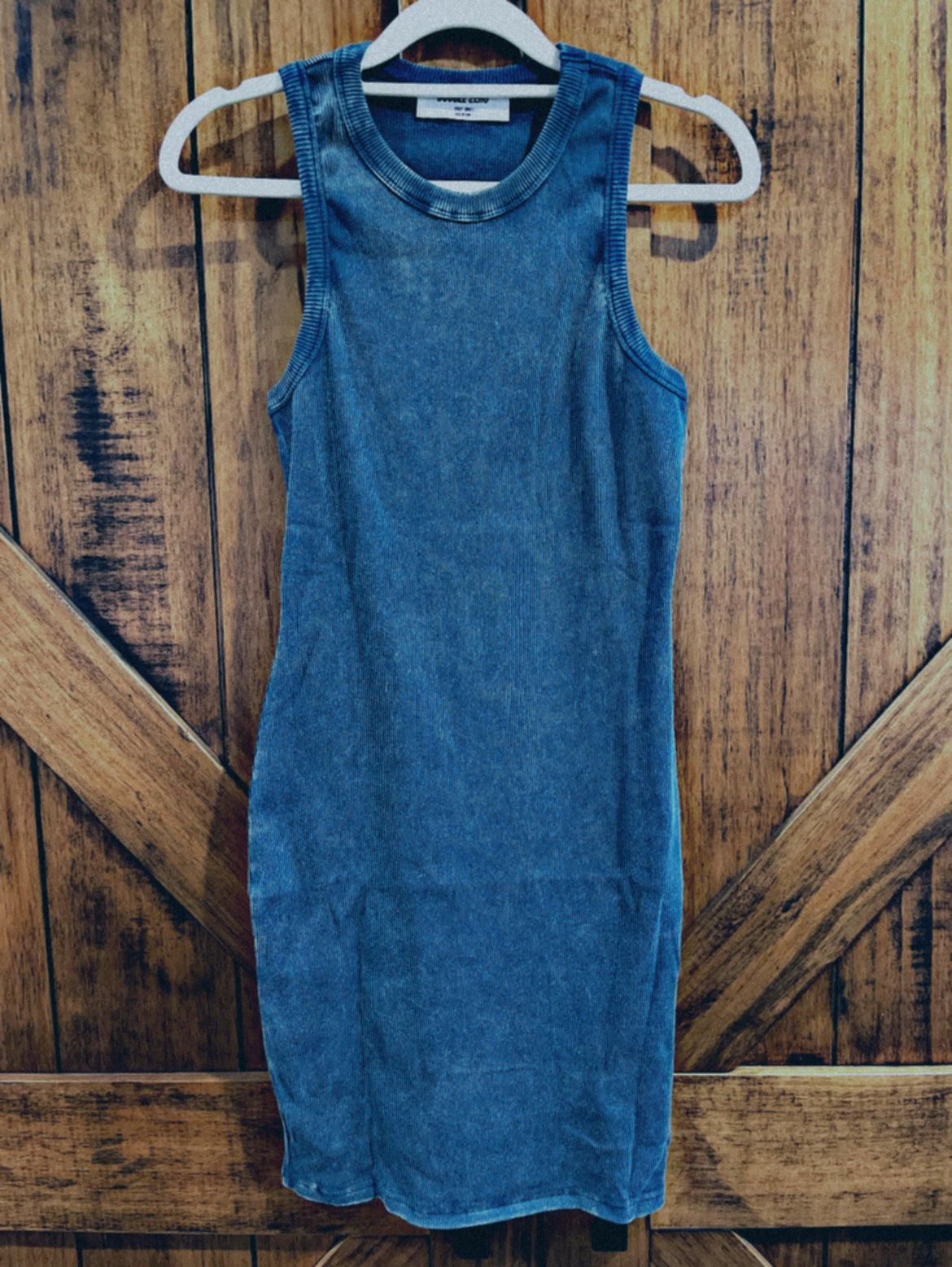 Dark Teal Ribbed Dress