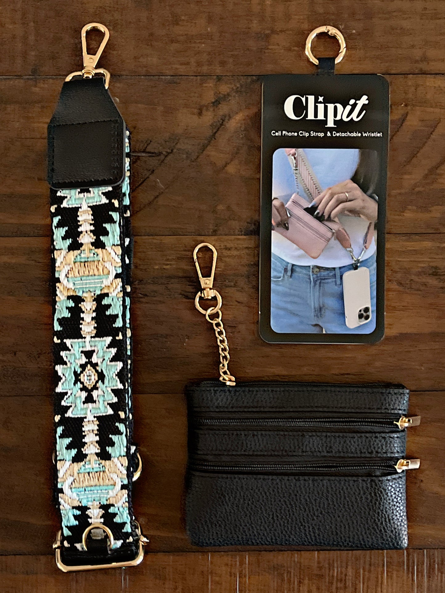 Cell Phone Crossbody Straps with Detachable Wristlet