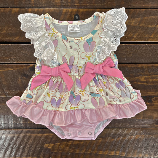 Bunny and Flowers Onesie