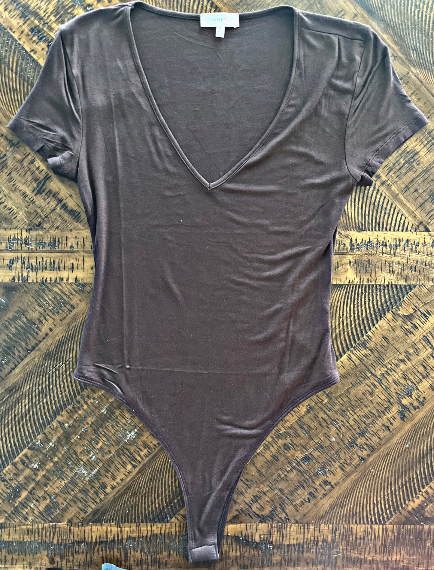 Brown Short Sleeve Bodysuit