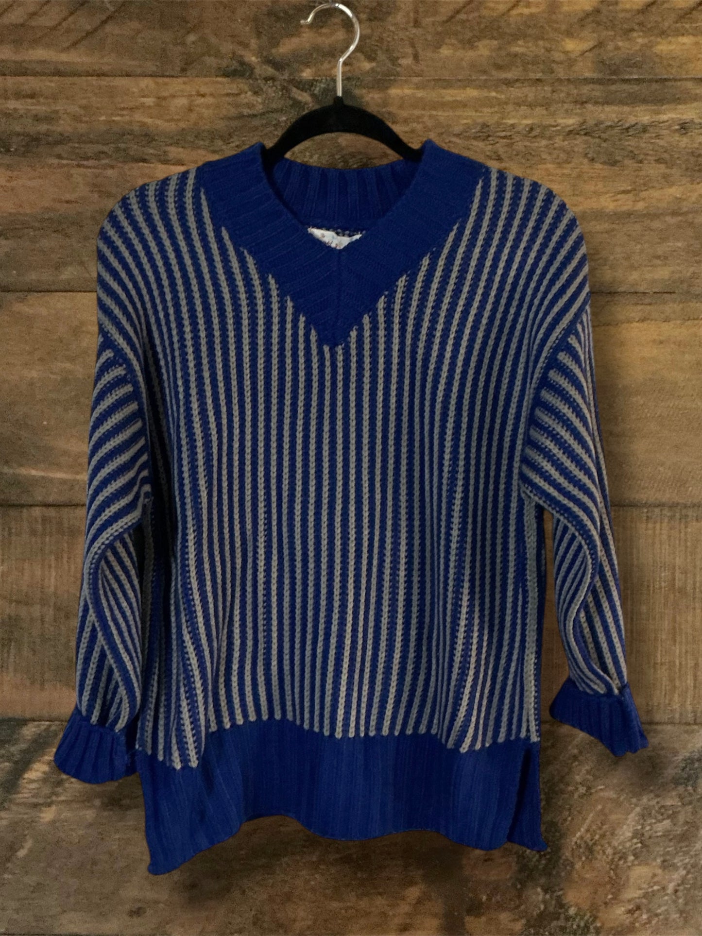 Blue and Gray Sweater