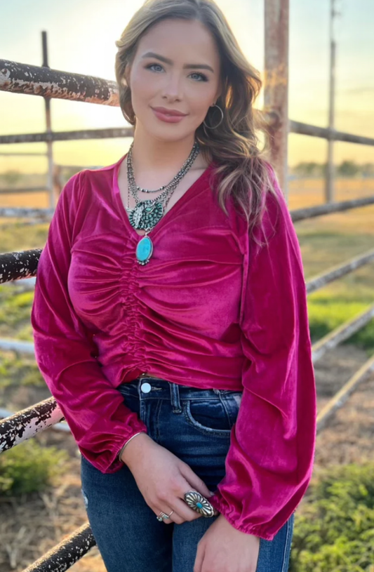 Velvet Pink Adjustable Top