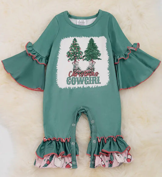 Christmas Cowgirl Romper