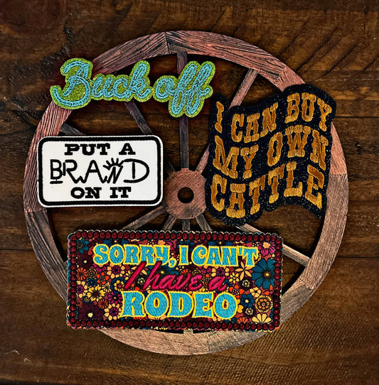 Western Themed Iron On Patches