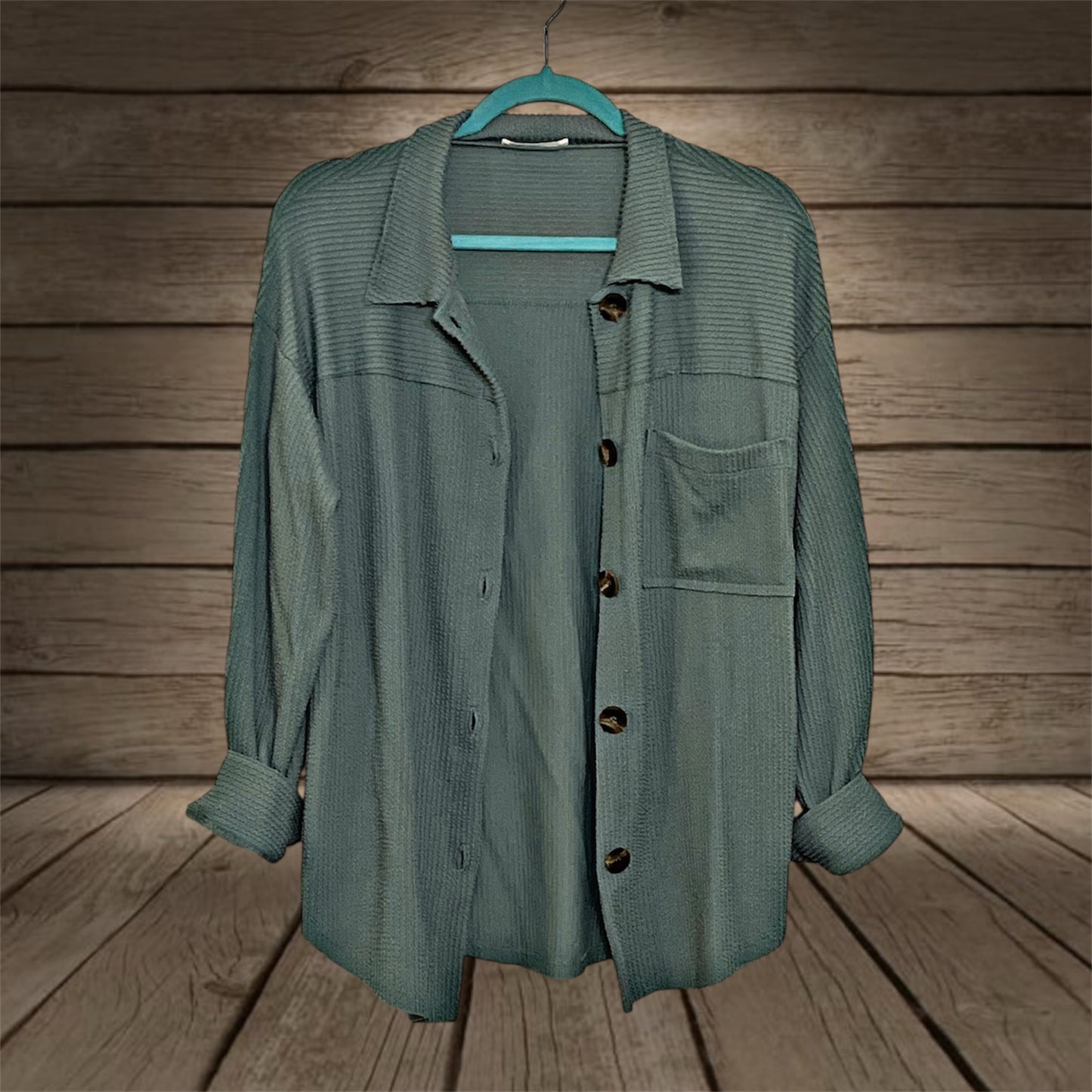 Sage Ribbed Shacket