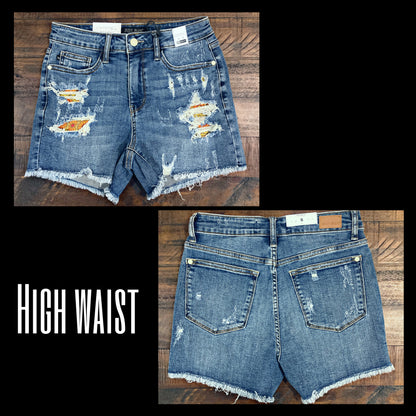 Hippie Distressed High Rise Shorts