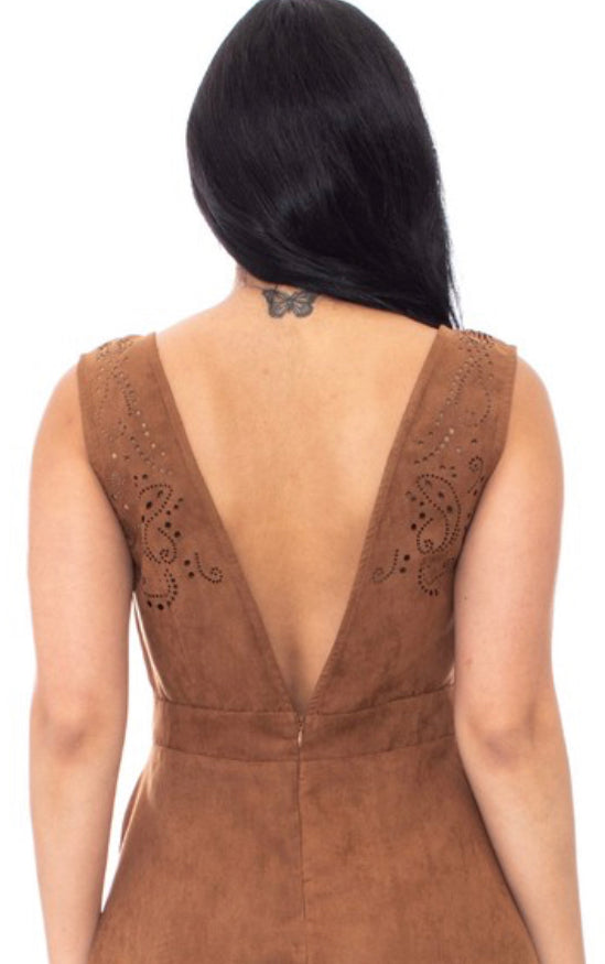 Brown Suede Dress