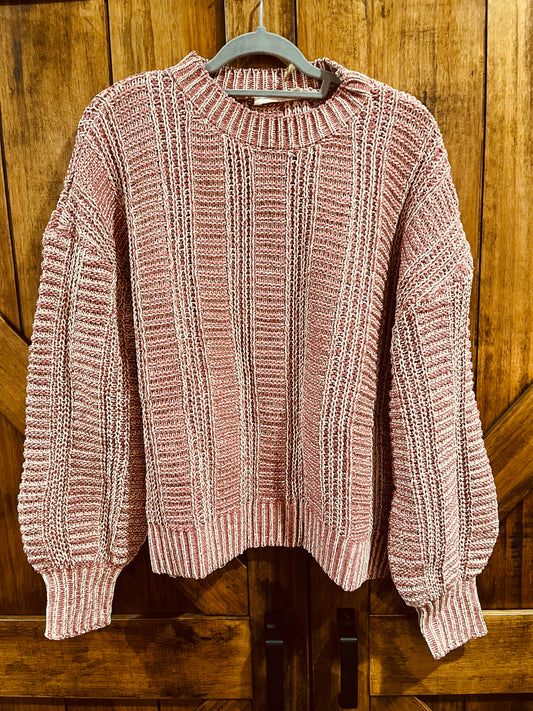 Mauve Two Tone Sweater