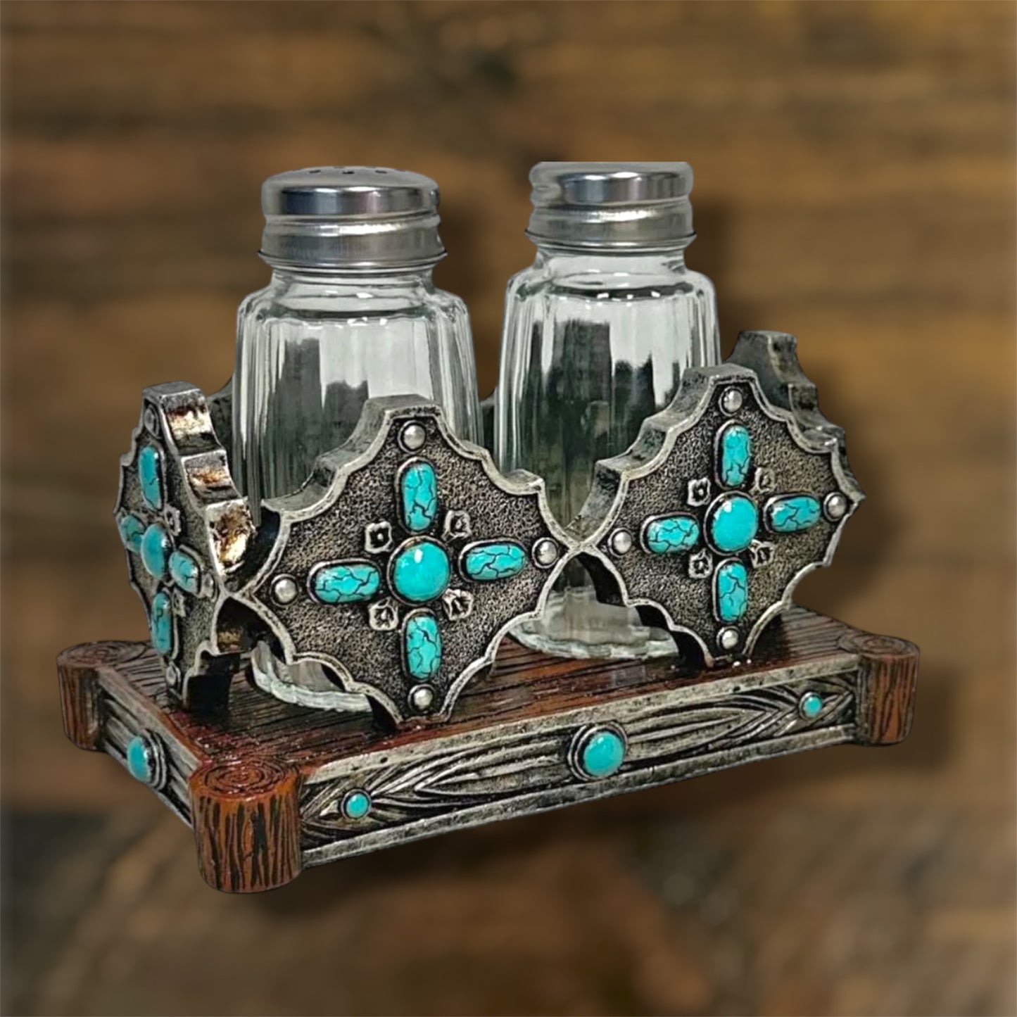 Turquoise Western Salt and Pepper Shaker Set