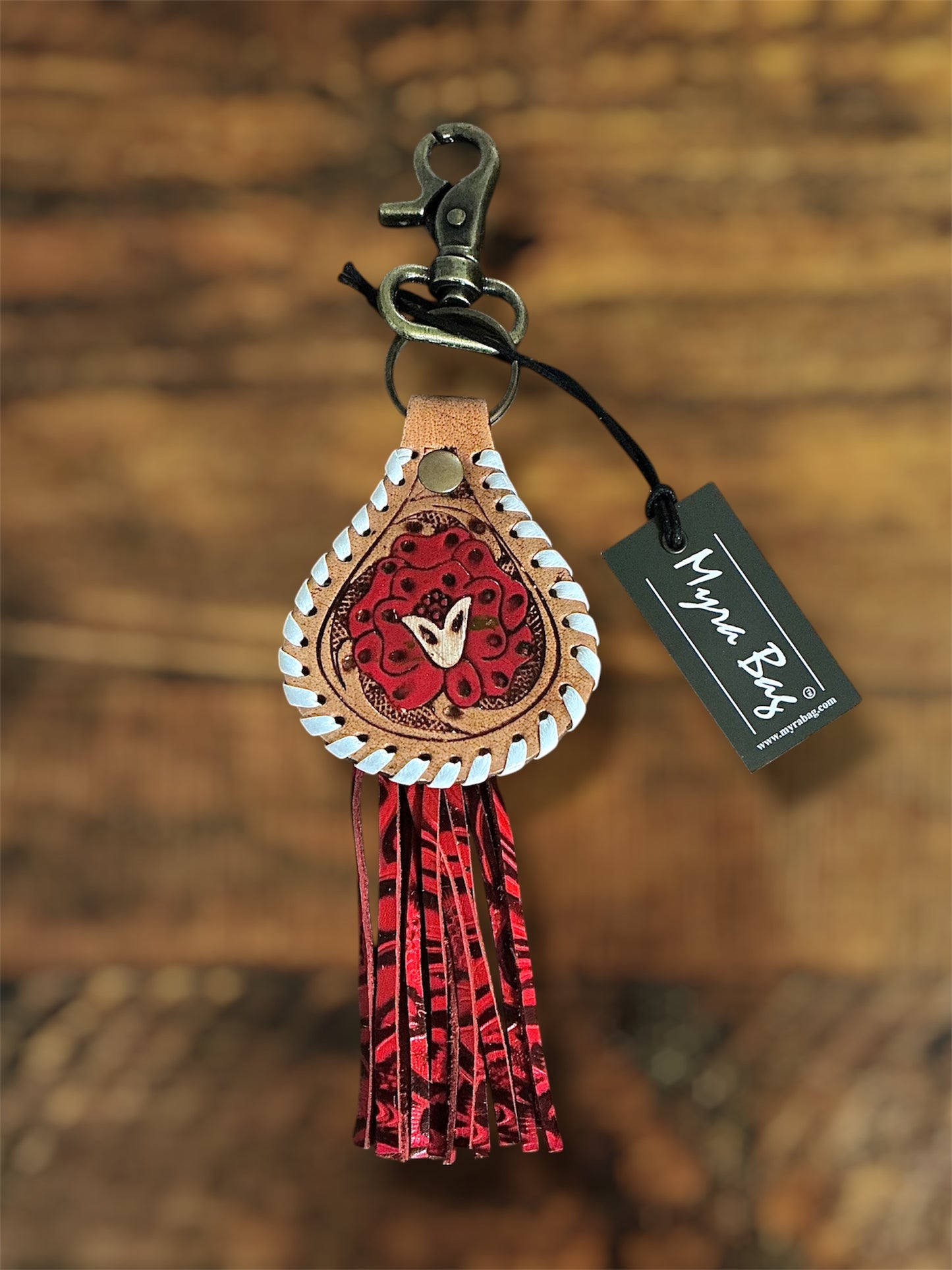 Real Leather Fringe Keychains by Myra