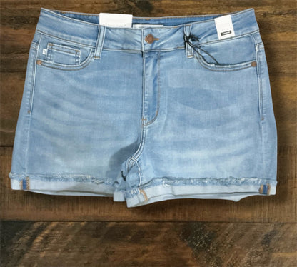 “Charlotte” - Light Washed Cuffed Shorts