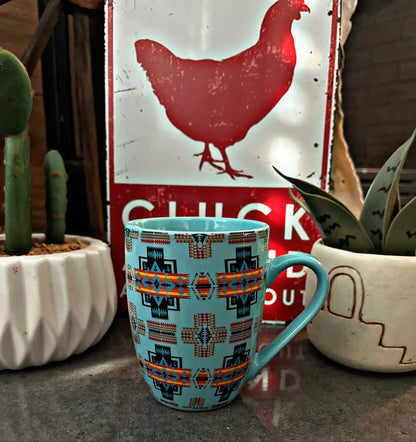 Ceramic Aztec Coffee Mug - 12.2 oz