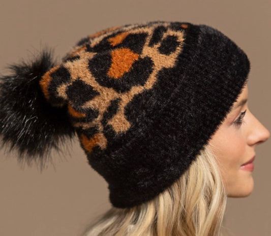 Animal Print Beanie