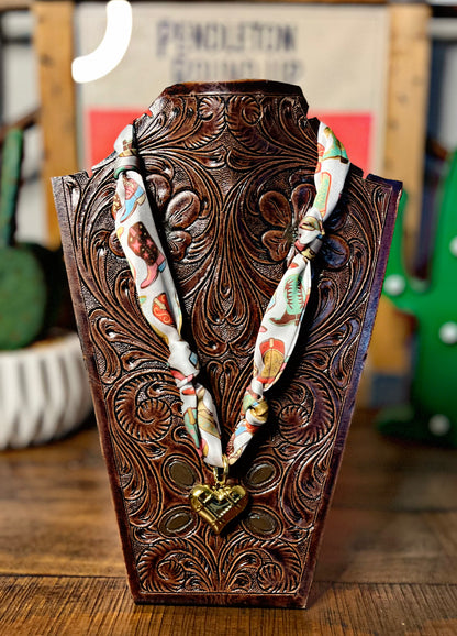 Scarf Necklaces with Charm