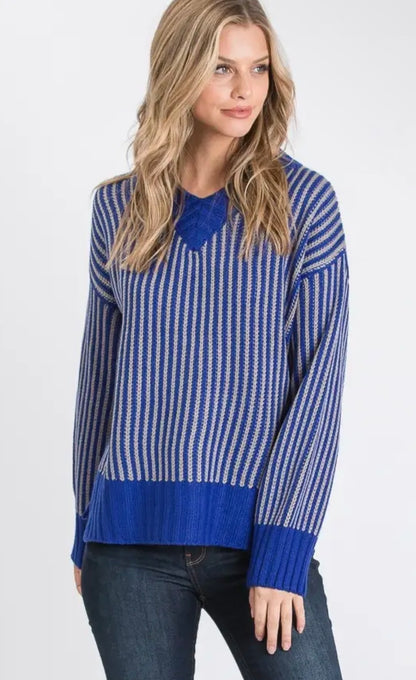 Blue and Gray Sweater