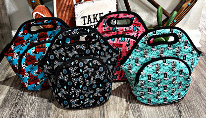 Western Print Lunch Totes