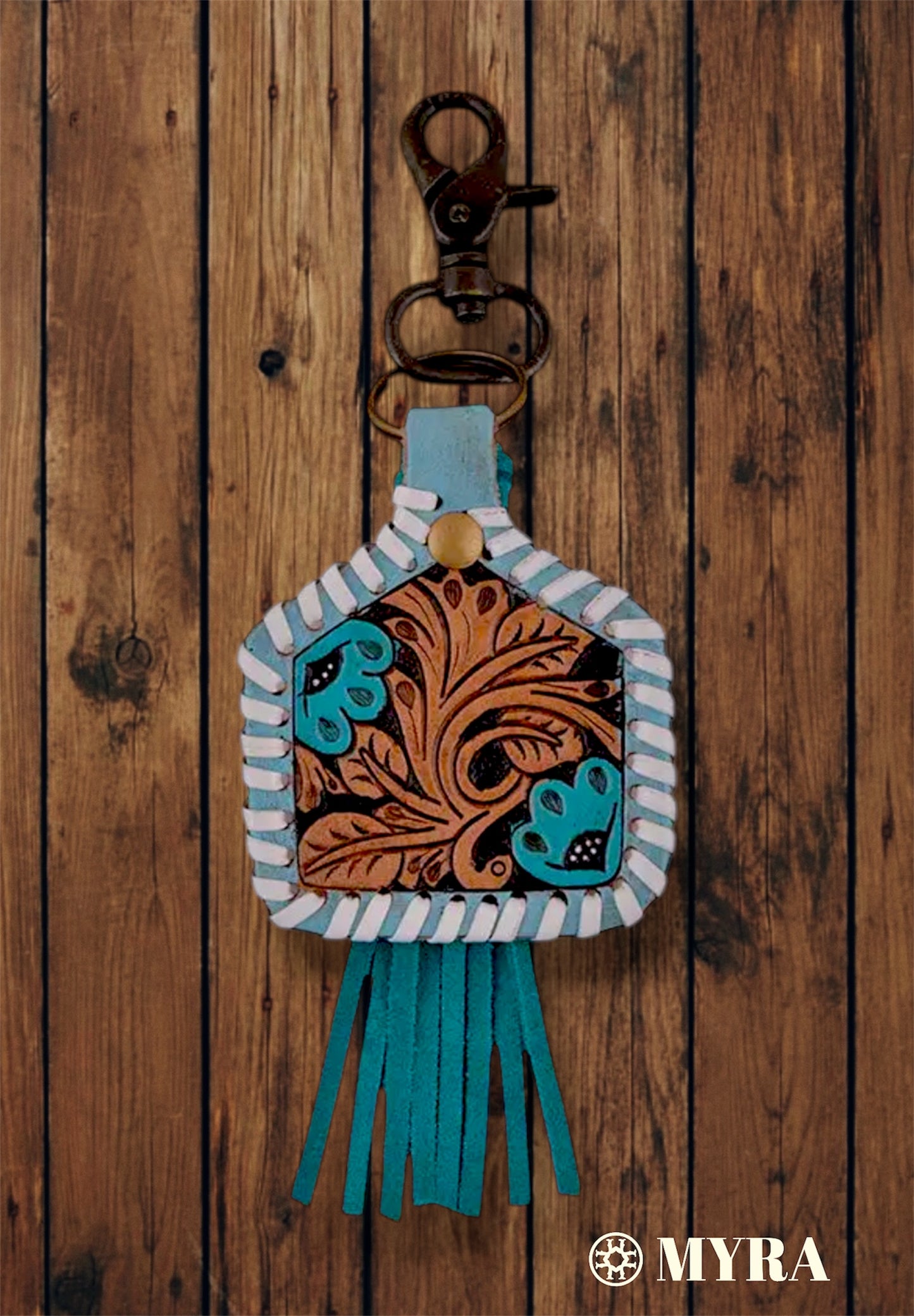 Real Leather Fringe Keychains by Myra