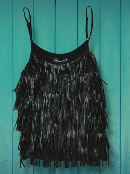 Black Fringe Tank