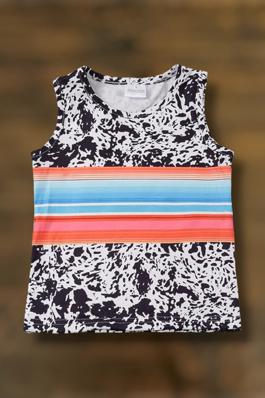 Women’s and Girls Serape and Cow Printed Tank Tops