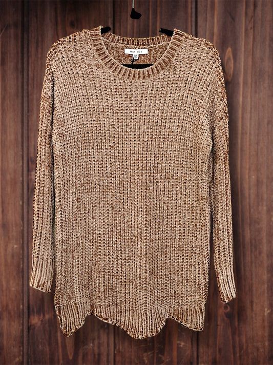 Chenille Taupe Sweater