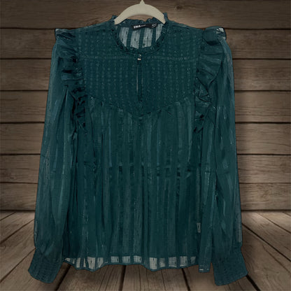 Emerald Green Sheer Top