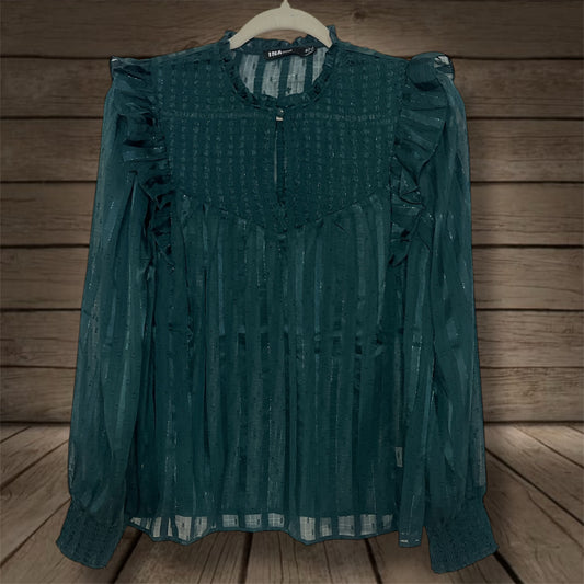 Emerald Green Sheer Top