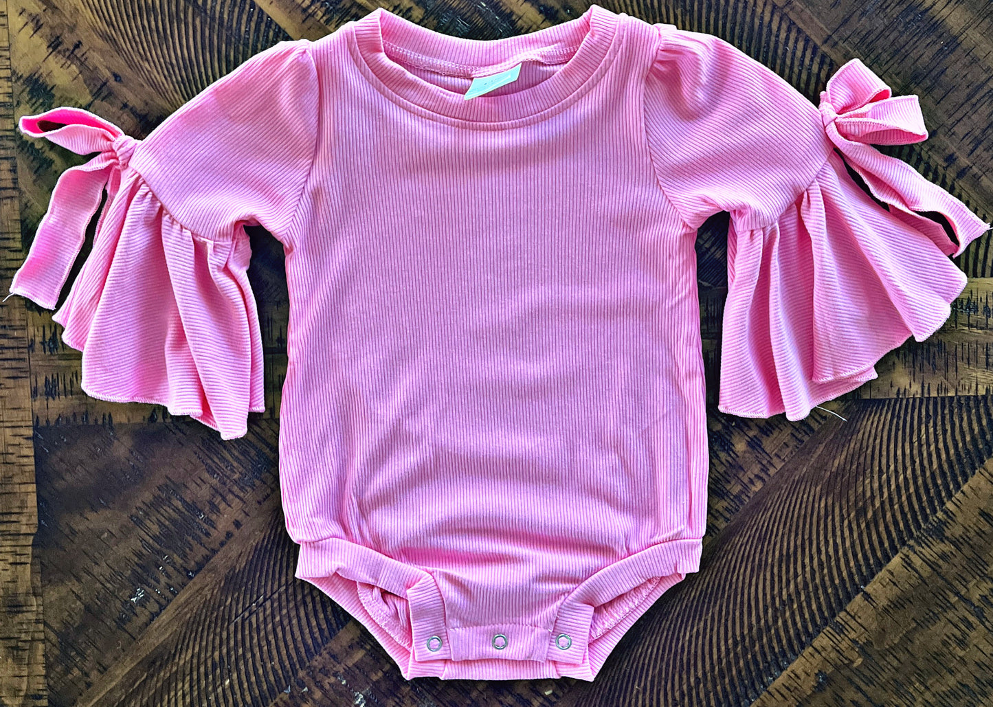 Pink Bell Sleeve Onesie