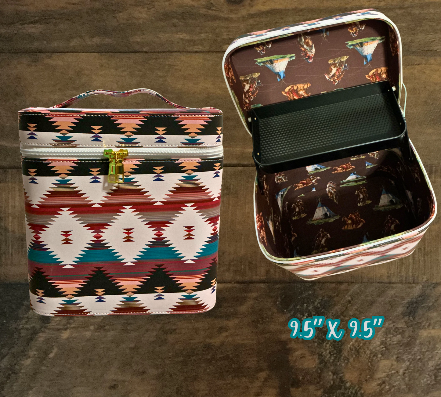 Western Print Makeup Boxes