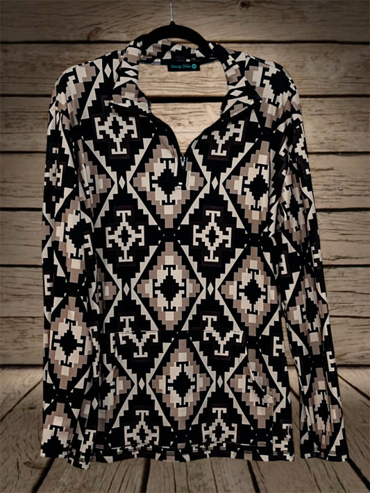 Black/Brown Pullover