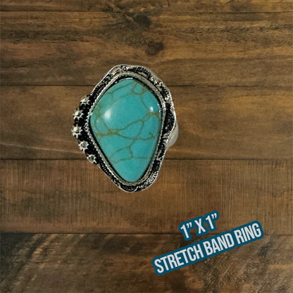 Western Stretch Band Rings