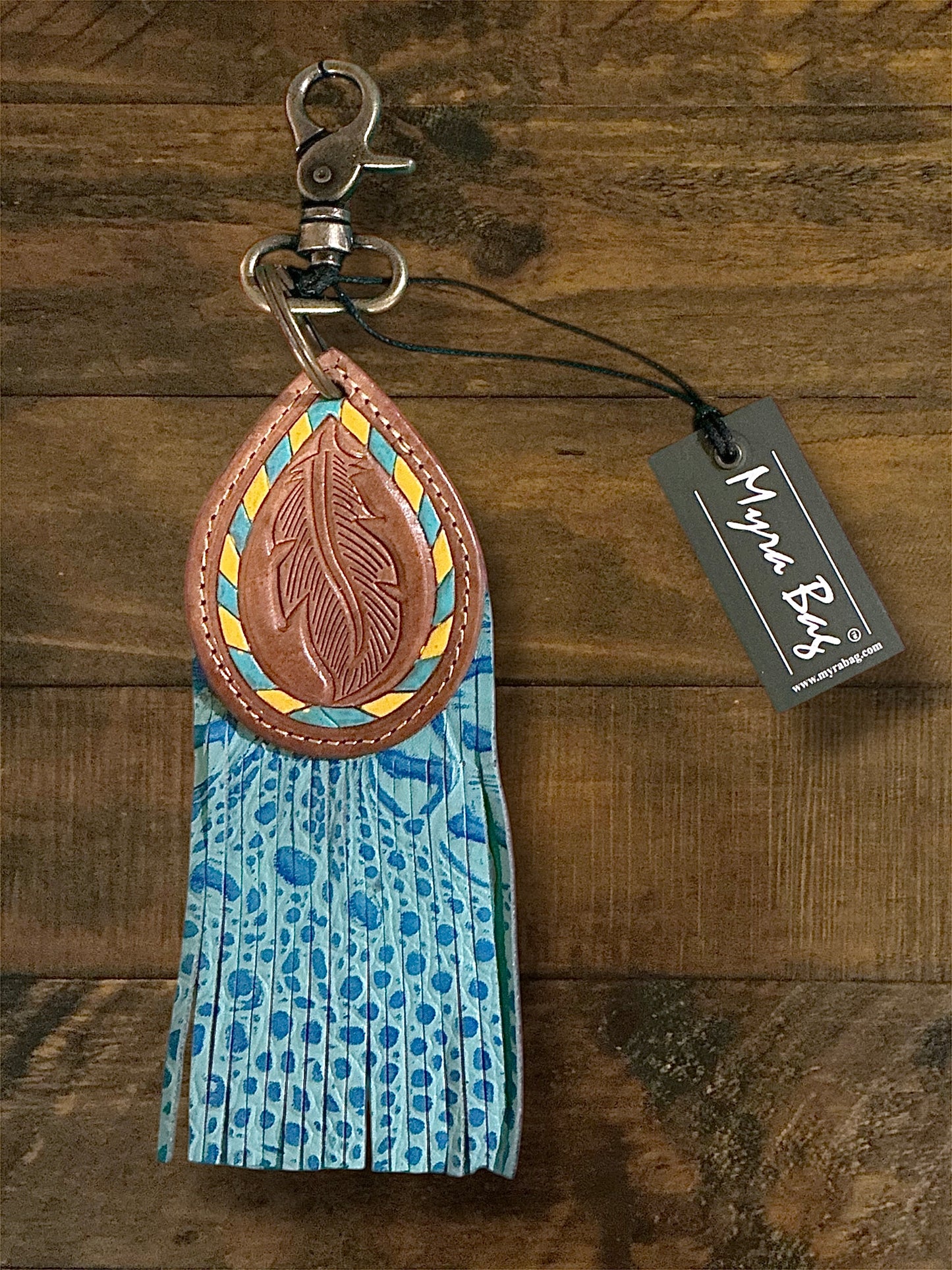 Real Leather Fringe Keychains by Myra