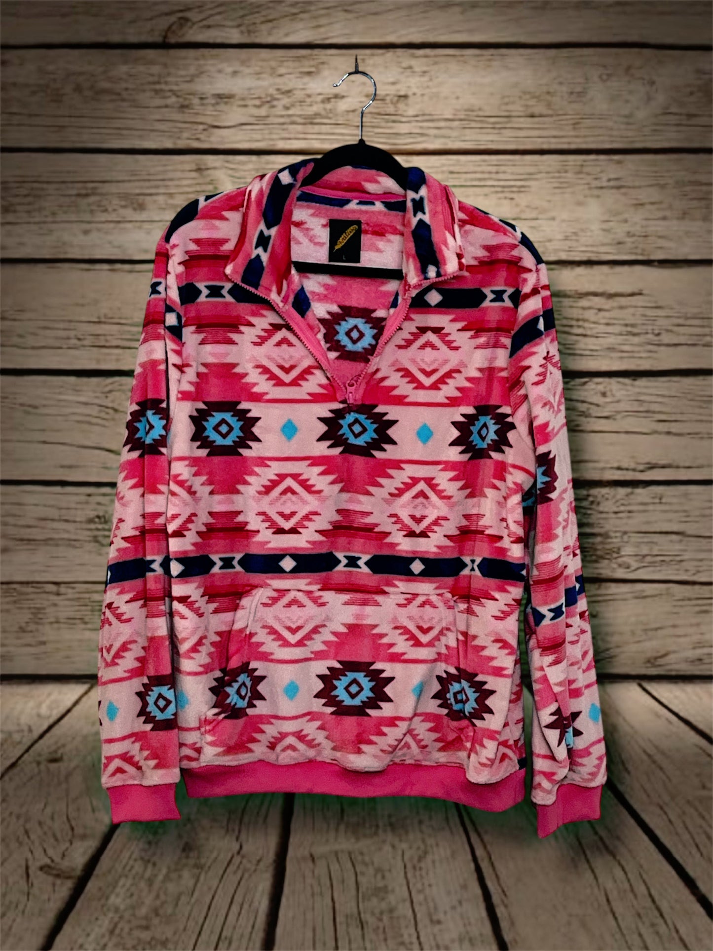 Pink Southwest Print Pullover
