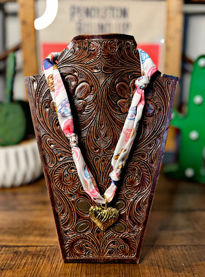 Scarf Necklaces with Charm