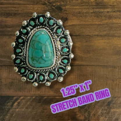 Western Stretch Band Rings