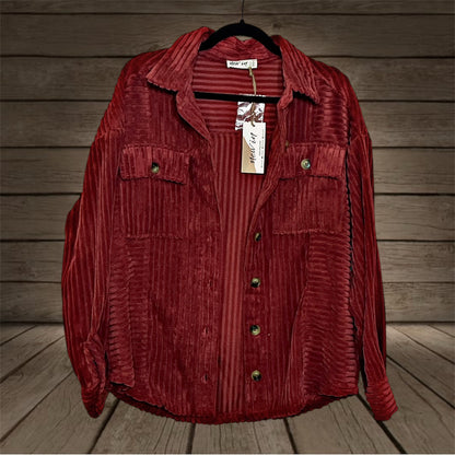 Wine Corded Shacket