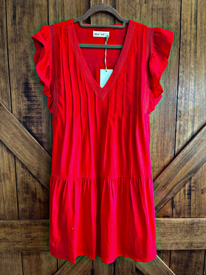 Red Linen Dress