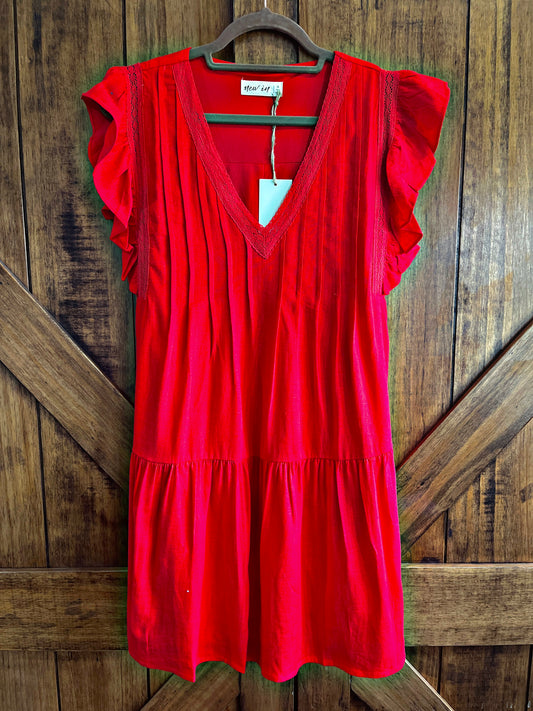Red Linen Dress
