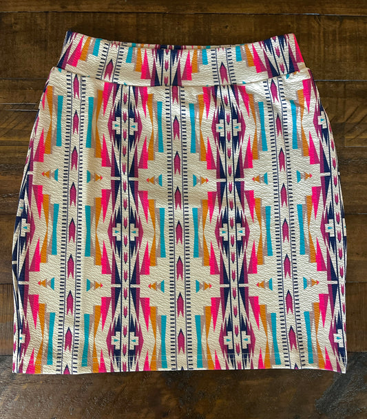 Aztec Print Bodycon Skirt