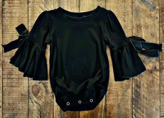 Black Bell Sleeve Onesie