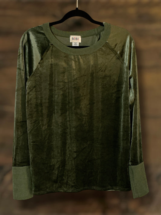 Green Velvet Top