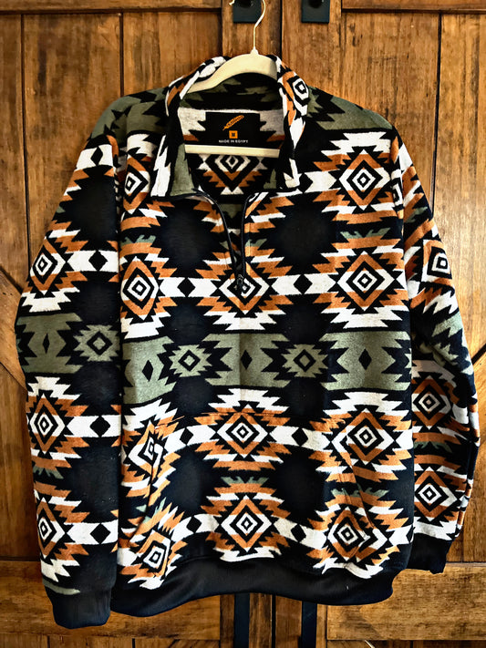 Brown/Black/Gray Thick Southwest Pullover